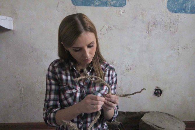 Каркас для веток светильника из гипса