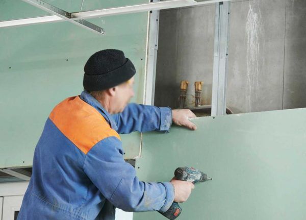 Обшивка каркаса гипсокартоном Кнауф